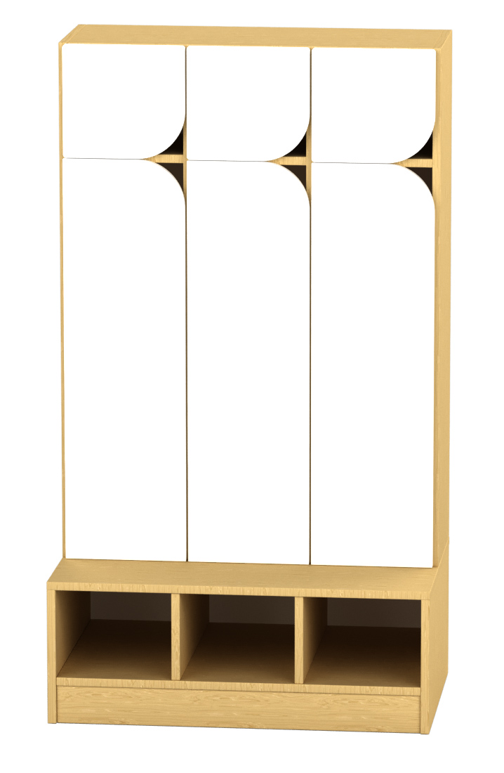 Ajtó - kicsi Komfort gyermeköltözőhöz, 23,9x25,6 cm - íves, fehér